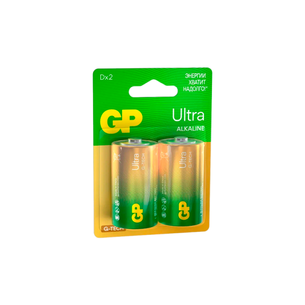 Батарейка GP ULTRA G-Tech LR20 D BL2 Alkaline 1.5V (2/20/160)