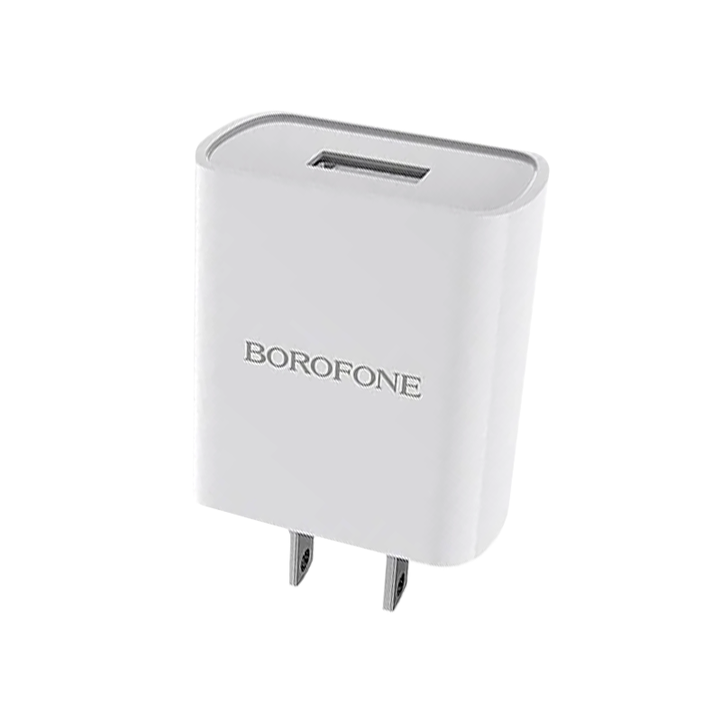 Сетевое З/У Borofone BA20 1USB 2.1A американская вилка белый (1/65/260)
