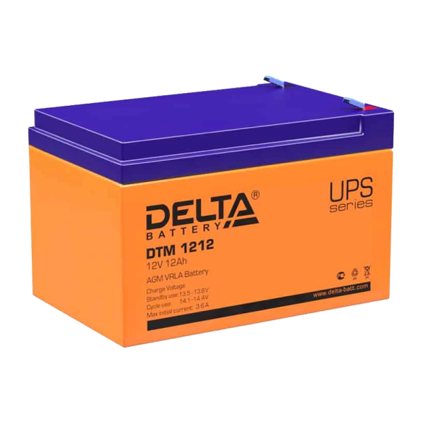 Аккумулятор свинцово-кислотный Delta DTM 1212 12V 12Ah (1/4)