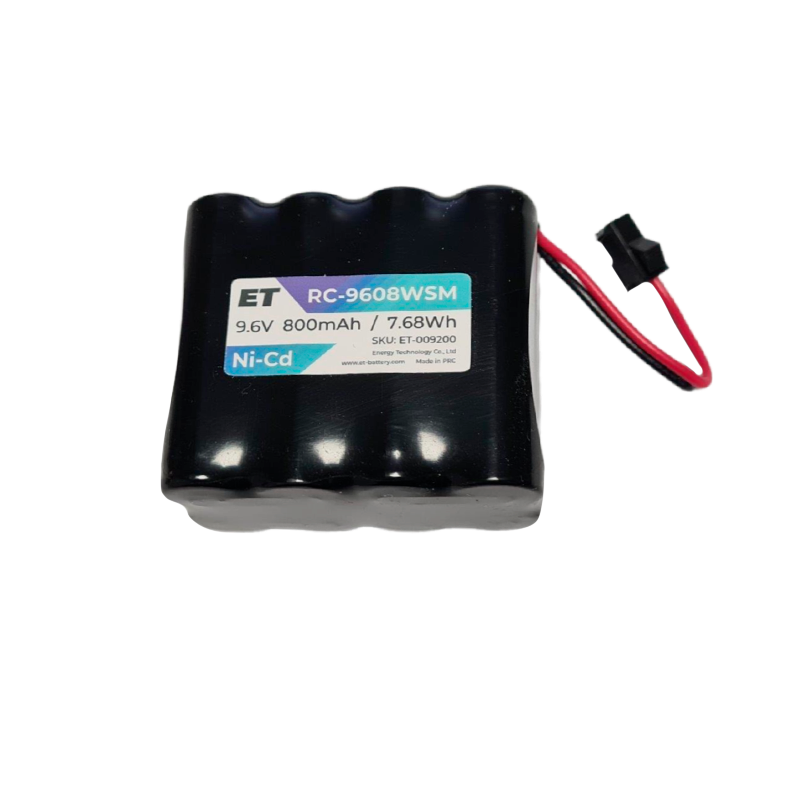 Аккумулятор ET RC-9608WSM BL1 черный, 9.6V, 800mAh, Ni-Cd (1/75)