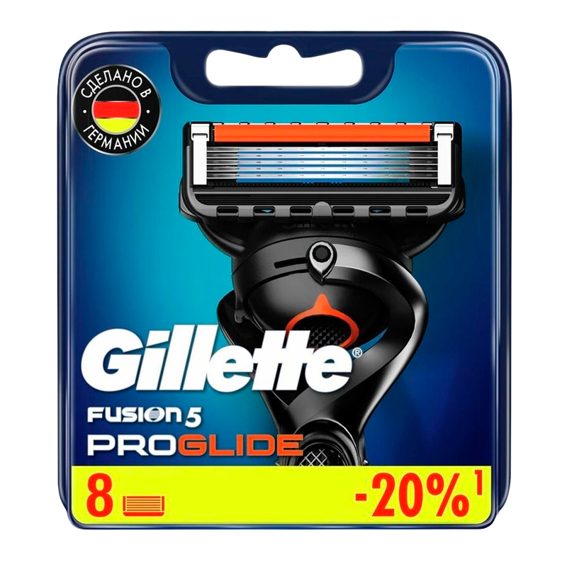 Сменные кассеты Gillette FUSION PROGLIDE 5 лезвий 8шт. (цена за 1 шт) (8/80)