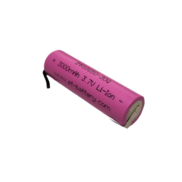 Аккумулятор ET IMR18650-30Q-T, горизонтальный монтаж, 3000мАч, 20/35А, Li-Ion высокая токоотдача
