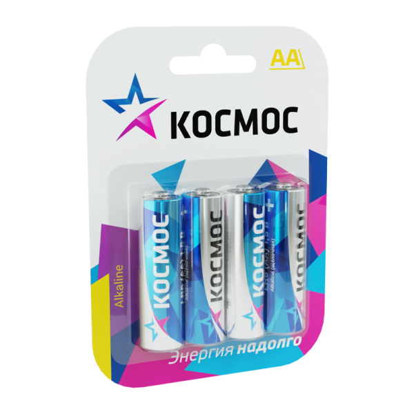*Батарейка Космос Classic LR6 AA BL4 Alkaline 1.5V (4/48/576) 