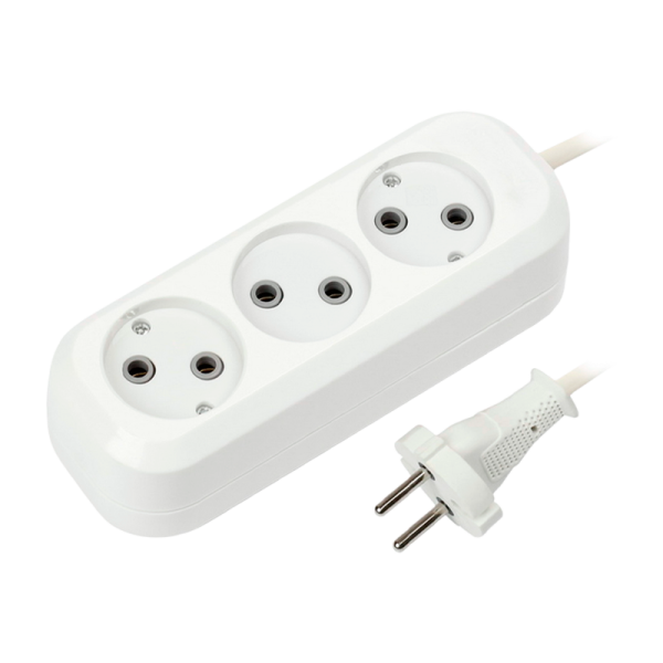 Удлинитель Smartbuy 3р.Б/З 10A 3.0м ПВС 2x1мм² белый (1/50)