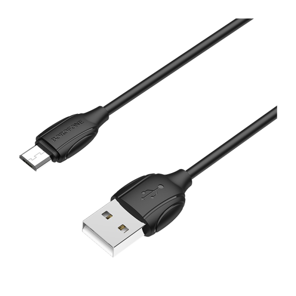 Кабель Borofone BX19 USB (m)-microUSB (m) 1.0м 2.4A ПВХ черный (1/648)