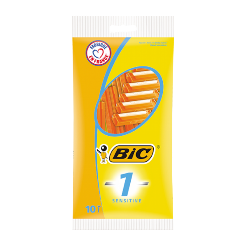 Бритва BIC "БИК 1 Sensitive" 1 лезвие пластиковая ручка 10шт. (1/20)
