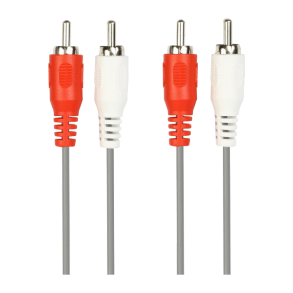 Кабель Smartbuy KA-223 2xRCA (m)-2xRCA (m) 3.0м силикон серый (1/200)