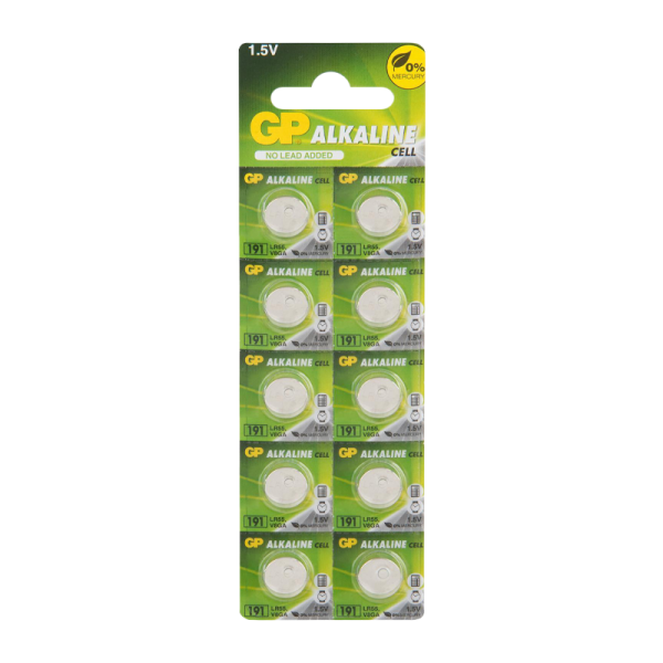 Батарейка GP G8/LR1120/LR55/391A/191 BL10 Alkaline 1.5V отрывные (10/250/5000) R