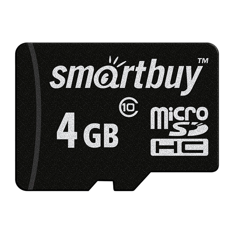 Карта памяти microSD Smartbuy 4GB Class10 10 МБ/сек без адаптера