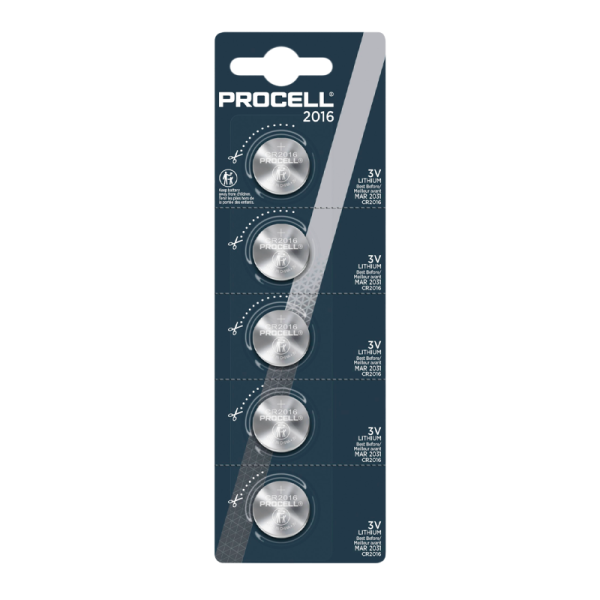 Батарейка Duracell Procell CR2016 BL5 Lithium 3V (5/200)