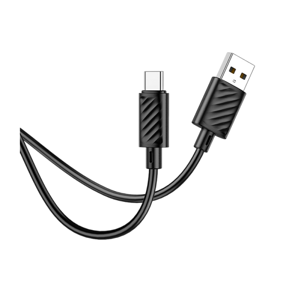Кабель HOCO X88 USB (m)-Type-C (m) 1.0м 3.0A ПВХ черный (1/420)