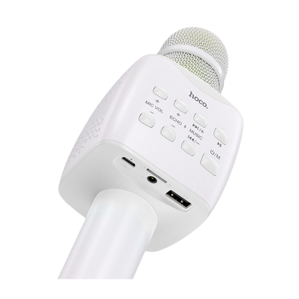 Микрофон HOCO BK5 динамический 72 дБ bluetooth 5.0 microSD белый (1/30)