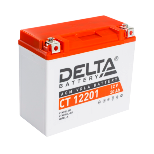 #Аккумулятор для мототехники Delta CT 12201 12V 20Ah (1/4)