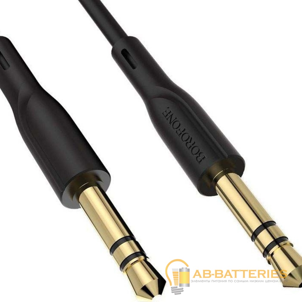 Кабель AUX Borofone BL1 Jack 3.5mm (m)-Jack 3.5mm (m) 1.0м TPE черный (1/50/200)