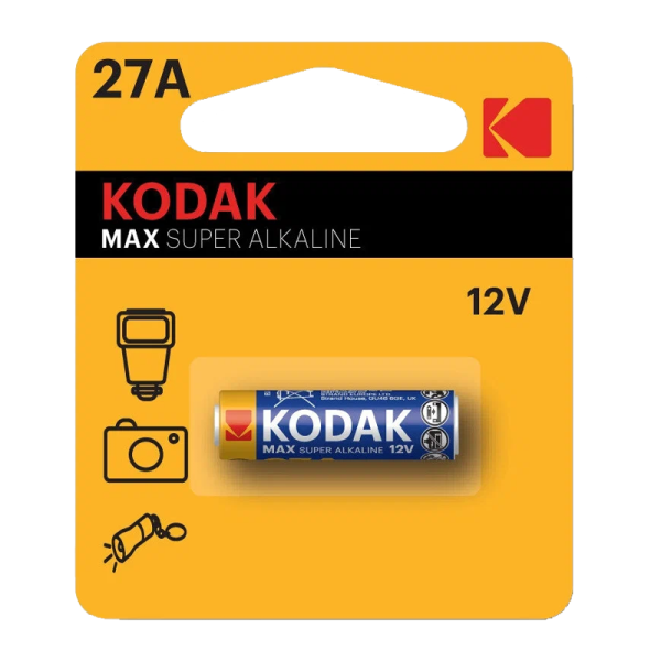 Батарейка Kodak MAX LR27/A27/MN27 BL1 Alkaline 12V (60/240/28800)
