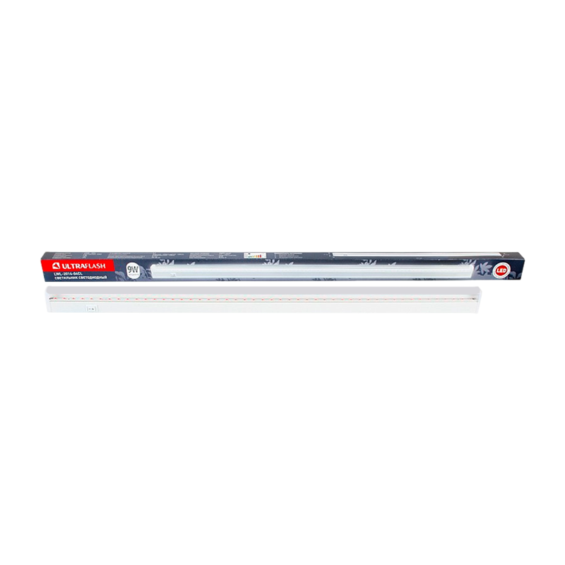 Светильник линейный Ultraflash LWL-2014-04CL ФИТО 9W 220V накладной белый