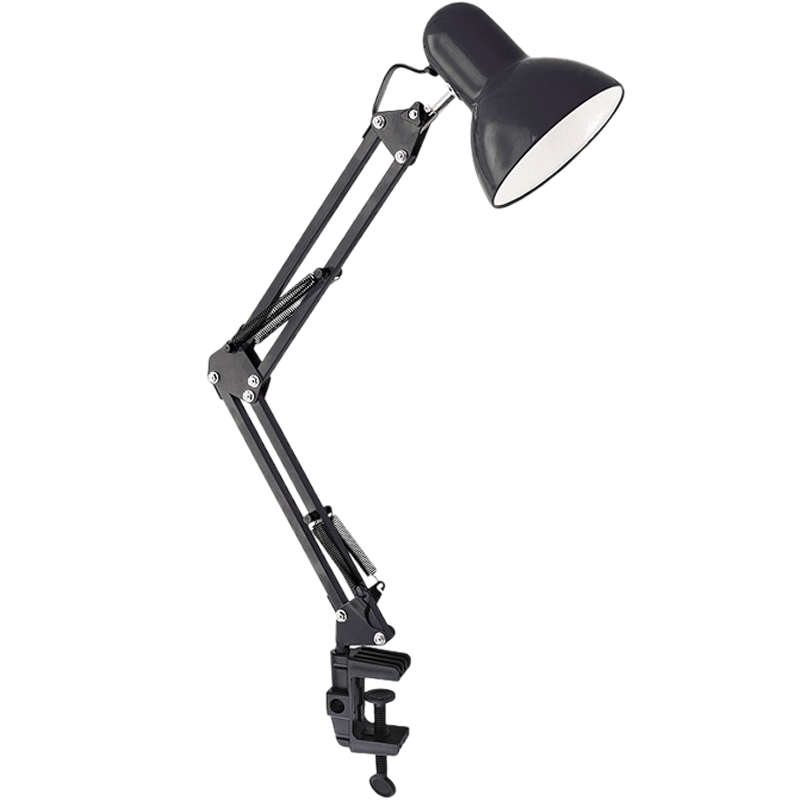 Светильник настольный Ultraflash UF-312P 60W 220V E27 струбцина черный (1/20)