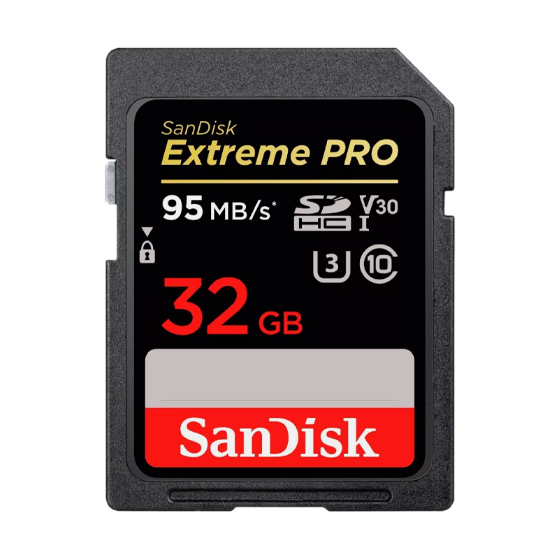 Карта памяти SD SanDisk Extreme Pro 32GB Class10 UHS-I (U3) 95 МБ/сек V30