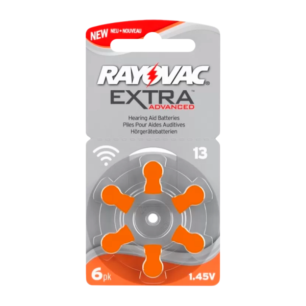 Батарейка Rayovac Extra ZA13 BL6 Zinc Air 1.45V (6/60/600)