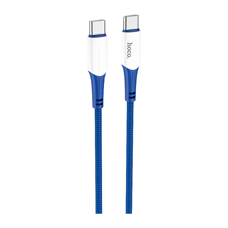 Кабель HOCO X70 Type-C (m)-Type-C (m) 1.0м 3.0A 60W нейлон синий (1/31/310)