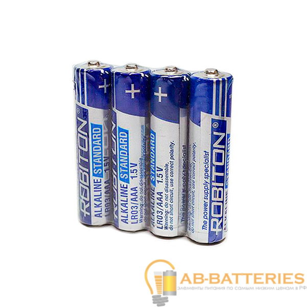 Батарейка ROBITON STANDARD LR03 SR4&nbsp;&nbsp;в упак40 шт (40/800)