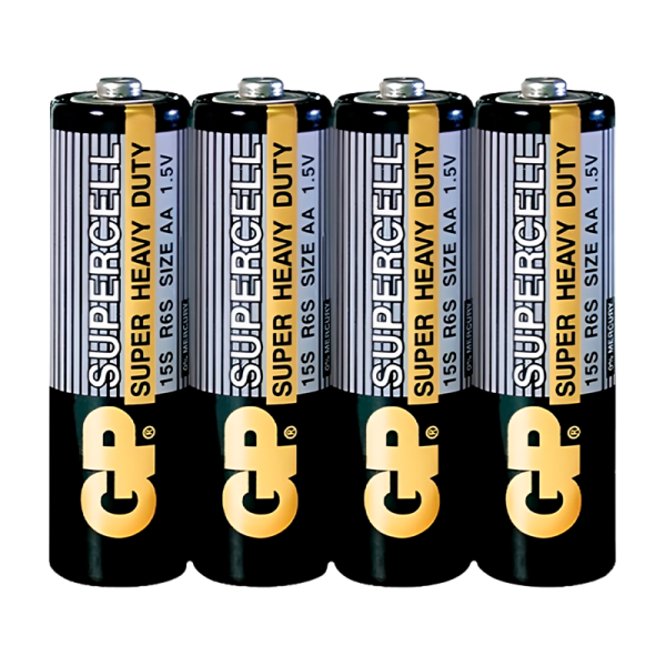 Батарейка GP Supercell R6 AA Shrink 4 Heavy Duty 1.5V (4/40/200/1000) R