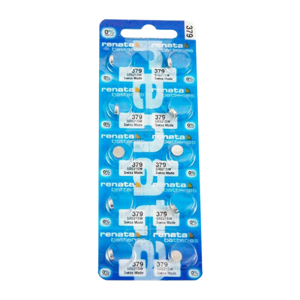 Батарейка Renata 379 (SR521SW) BL10 Silver Oxide 1.55V (10/100)