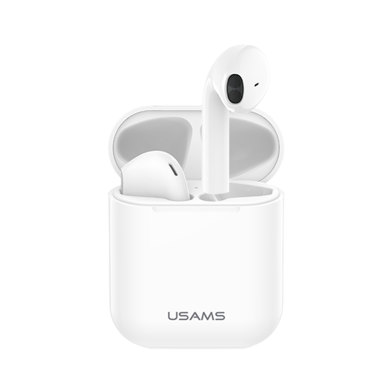 Bluetooth наушники USAMS LC BHULU01, Bluetooth 5.0 цвет белый ОРИГИНАЛЬНЫЙ РАЗМЕР Apple