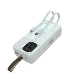 Внешний аккумулятор MORE CHOICE PB55-30 30000mAh 3.0A 22.5W 1USB+1Type-C+1microUSB белый