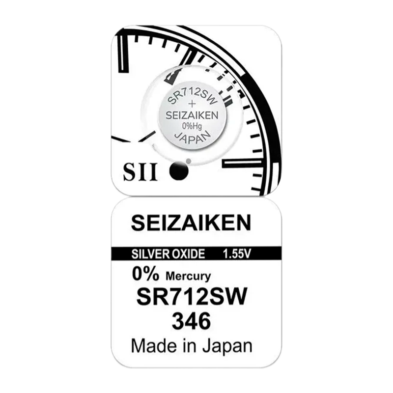 Батарейка SEIZAIKEN 346 (SR712SW) Silver Oxide 1.55V (1/10/100/1000)