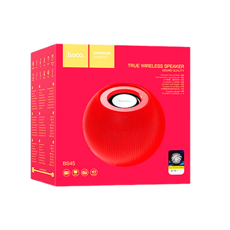 Портативная колонка HOCO BS45 bluetooth 5.0 microSD красный (1/80)