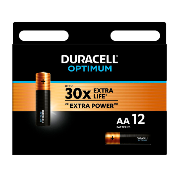 Батарейка Duracell Optimum LR6 AA BL12 Alkaline 1.5V (12/96)
