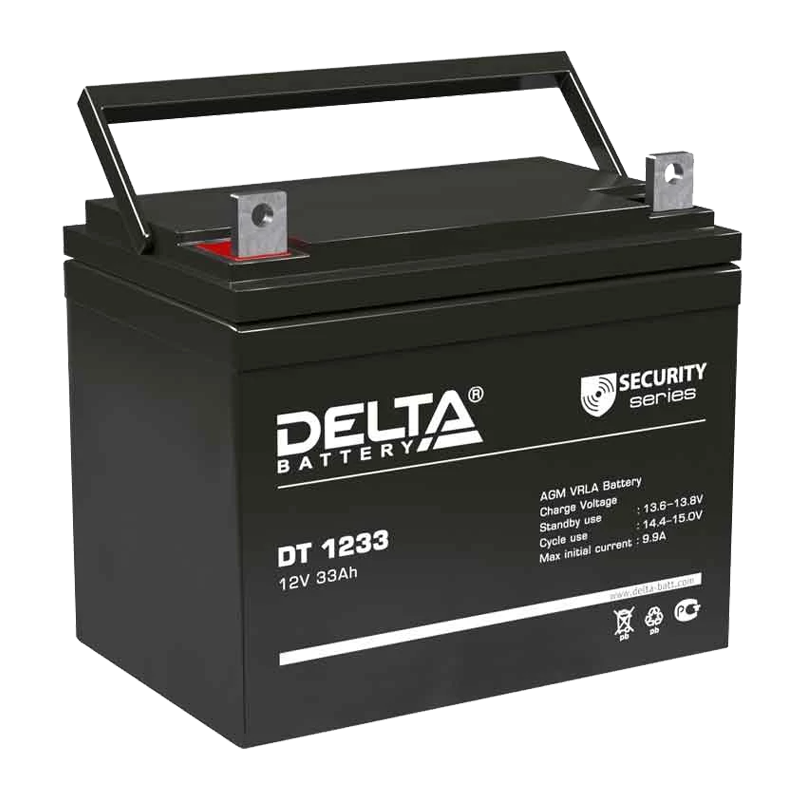 Аккумулятор свинцово-кислотный Delta DT 1233 12V 33Ah