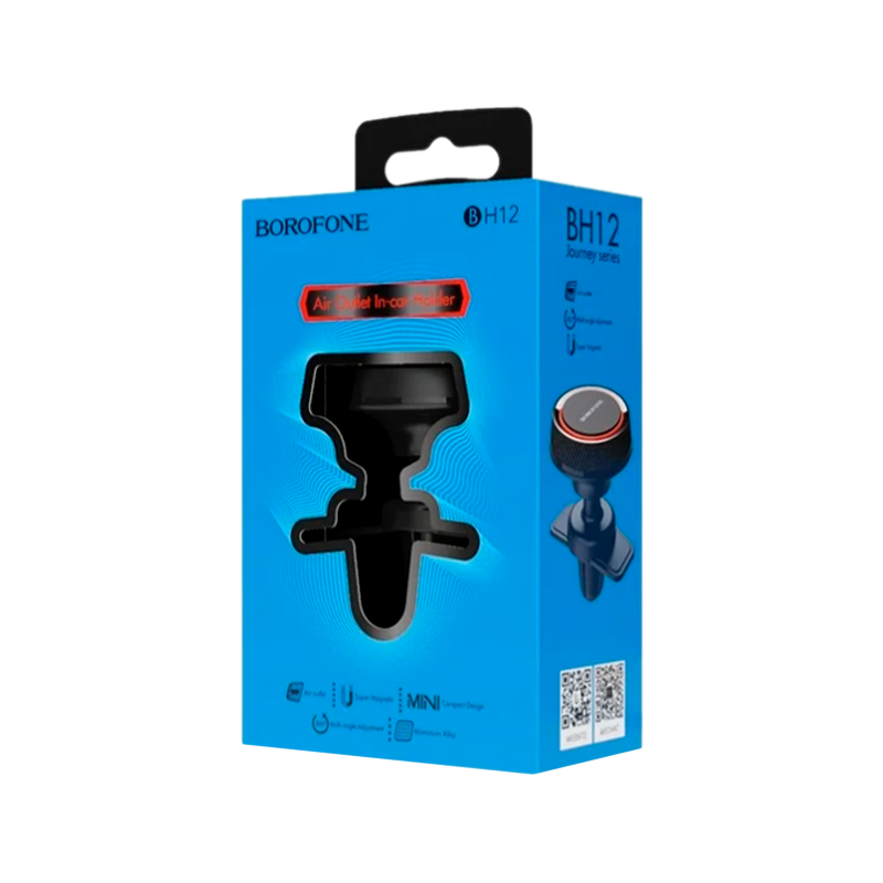 Держатель автомобильный Borofone BH12 в воздуховод магнит черный красный (1/120)