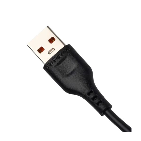 Кабель GoPower GP01T-2M USB (m)-Type-C (m) 2.0м 2.1A черный (1/200/800)