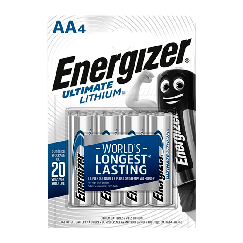 Батарейка Energizer Ultimate FR6 AA BL4 Lithium 1.5V (4/48)