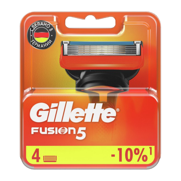 Сменные кассеты Gillette FUSION 5 лезвий 4шт. (цена за 1 шт) (4/40)