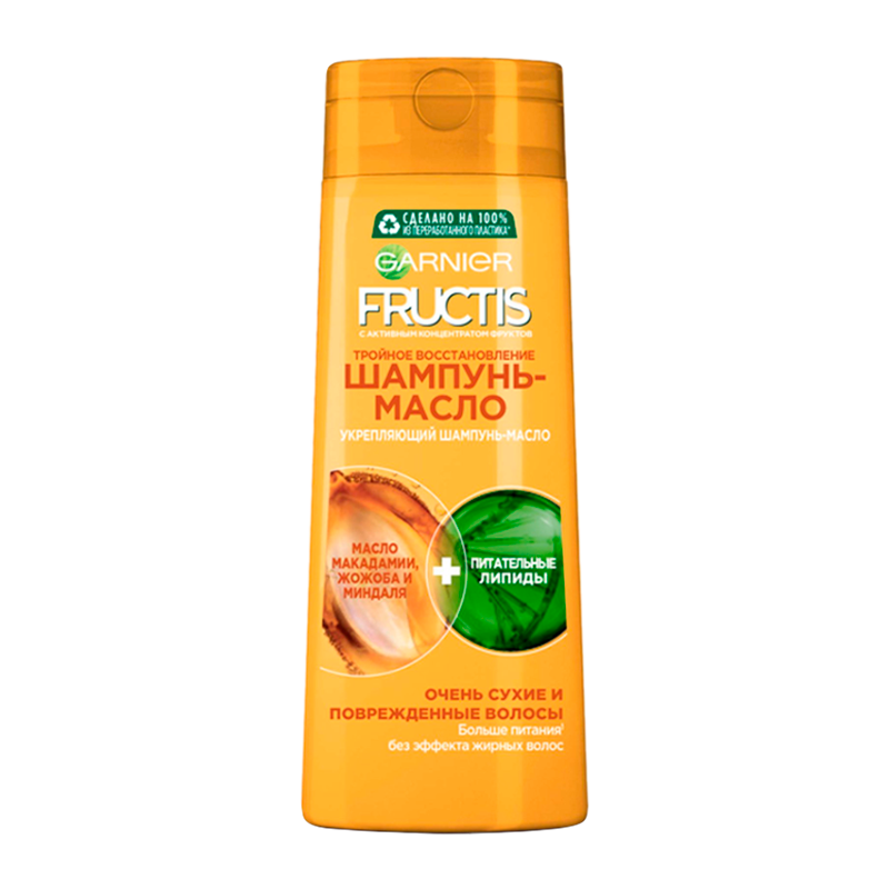 Шампунь-масло Garnier Fructis 400мл Тройное восстановление (1/12)