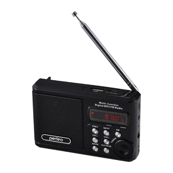 Радиоприемник Perfeo SV922 SOUND RANGER 3W пластик microSD USB/Jack3.5 черный