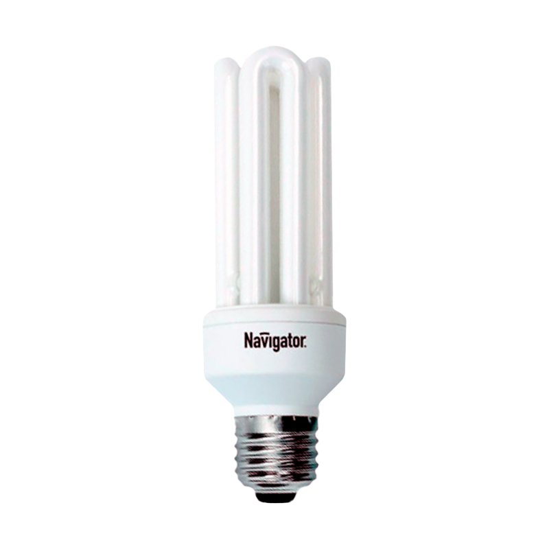 Лампа люминесцентная Navigator 3U E27 15W 6500К 220-240V U-образная (1/12/60)