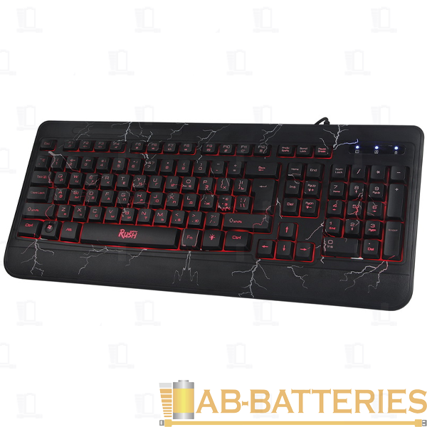 Клавиатура проводная Smartbuy 715 RUSH игровая USB 1.4м черный (1/20)
