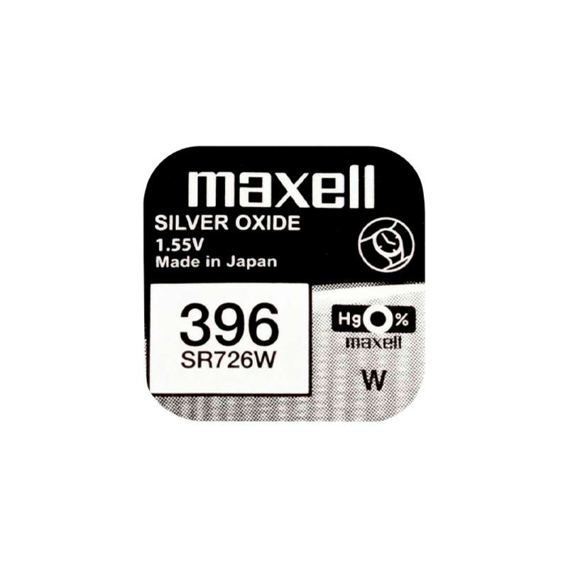 Батарейка Maxell 396 (SR726W) BL1 Silver Oxide 1.55V 0%Hg (1/10/100)