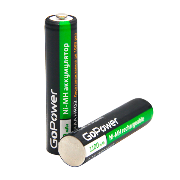 Аккумулятор бытовой GoPower HR03 AAA BL2 NI-MH 1100mAh (2/20/320)