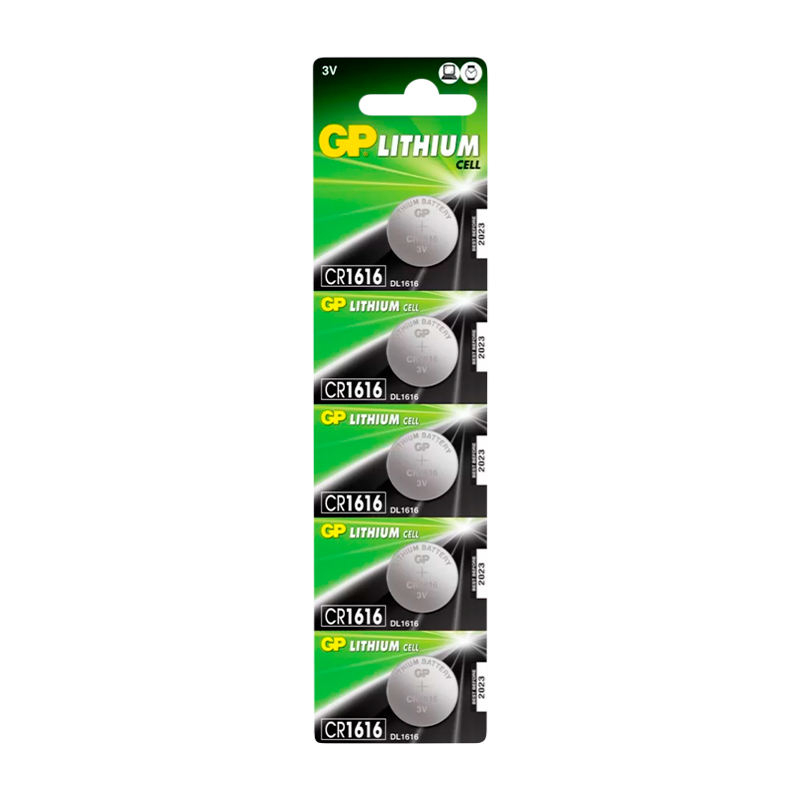 Батарейка GP CR1616 BL5 Lithium 3V (5/100/2000)