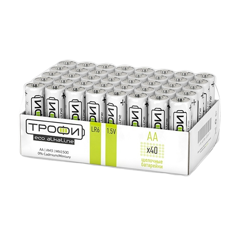 Батарейка Трофи Eco LR6 AA bulk Alkaline 1.5V (40/720/17280)