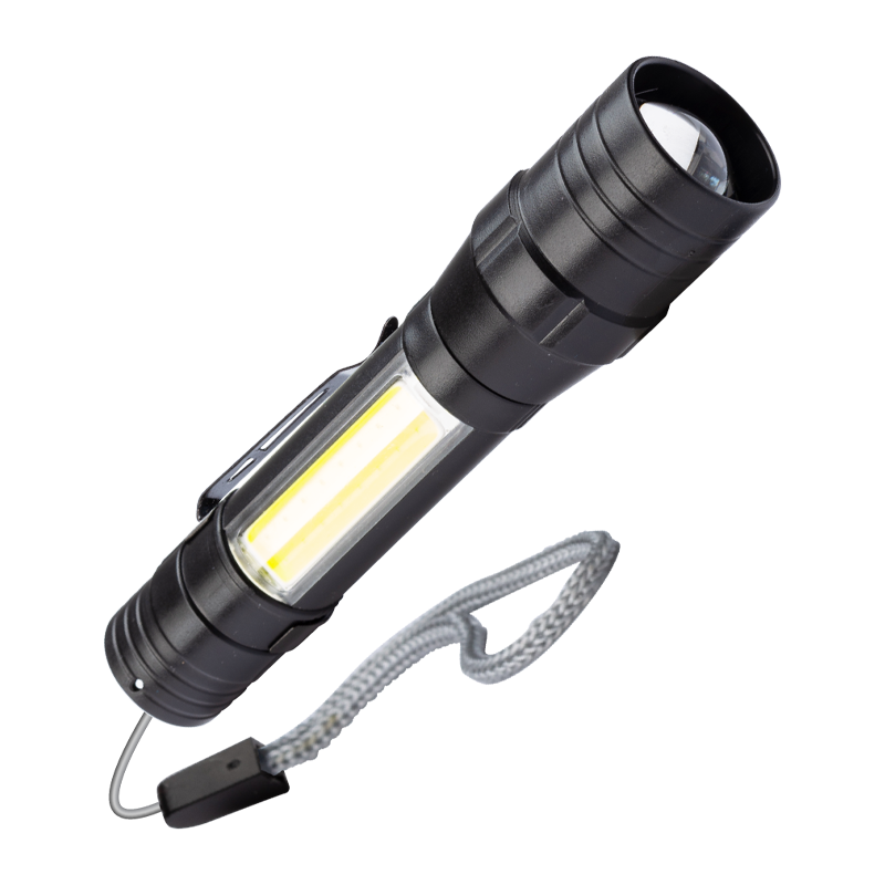 *Фонарь универсальный Космос 113Lit 5W LED+COB от аккумулятора IP53 3 режима+ZOOM черный (1/72/144) 