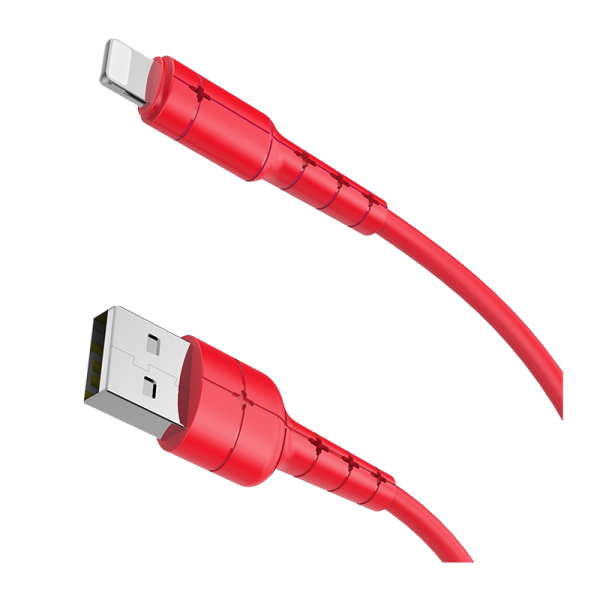 Кабель HOCO X30 USB (m)-Lightning (m) 1.2м 2.0A TPE красный (1/30/300)