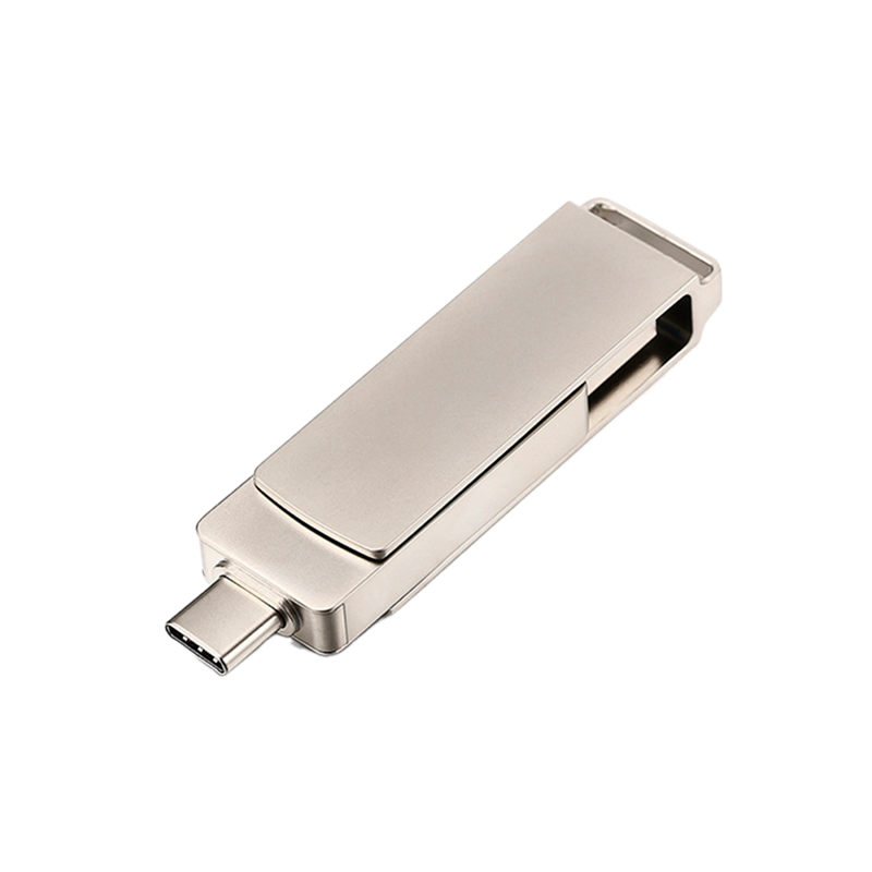 Флеш-накопитель GoPower MODERN 128GB USB3.0 Type-C (m) металл серый (1/500)