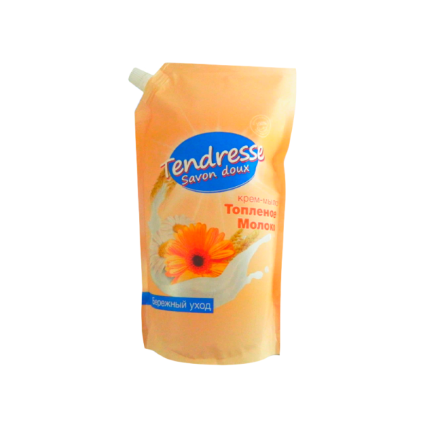 Жидкое мыло для рук Tendresse Топленое молоко 1л дой-пак (1/6/90)