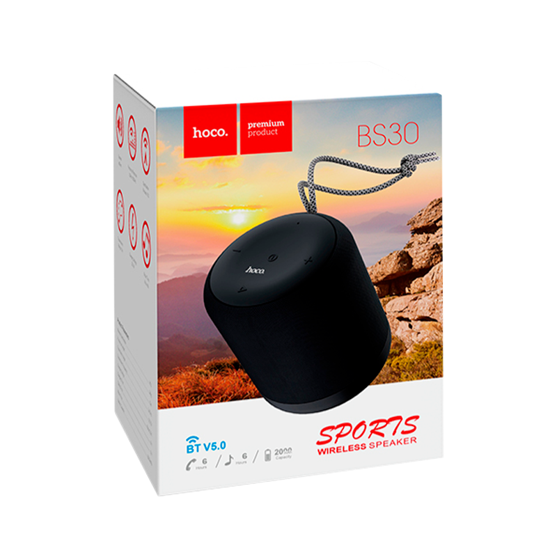 Портативная колонка HOCO BS30 bluetooth 5.0 microSD черный (1/35)